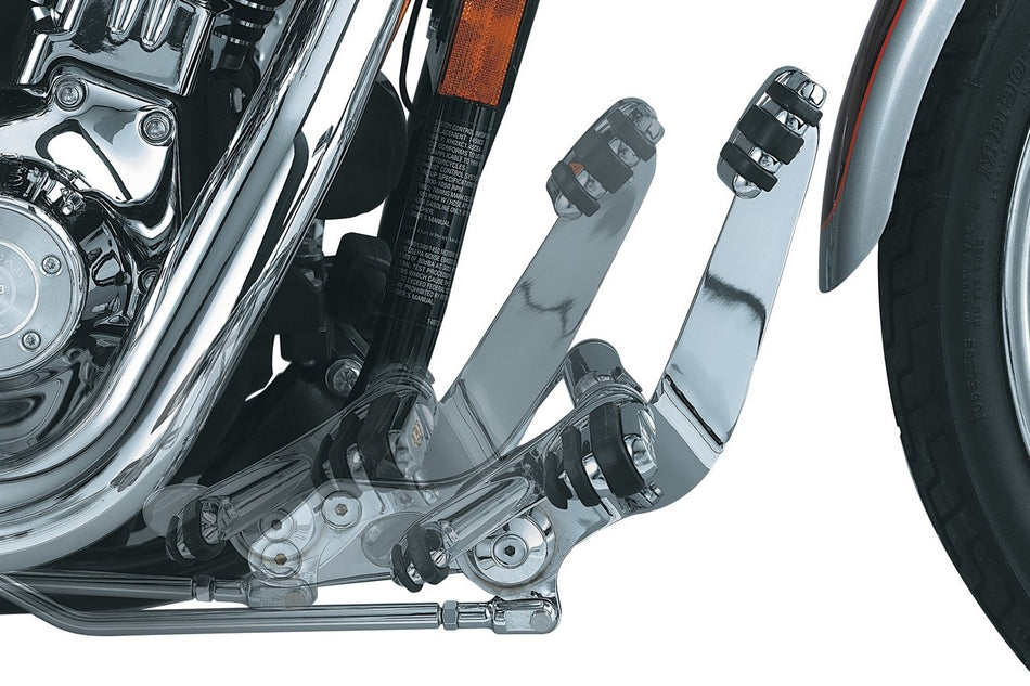 Kuryakyn 9064 Chrome Extended Length Forward Controls Harley Dyna 91-17