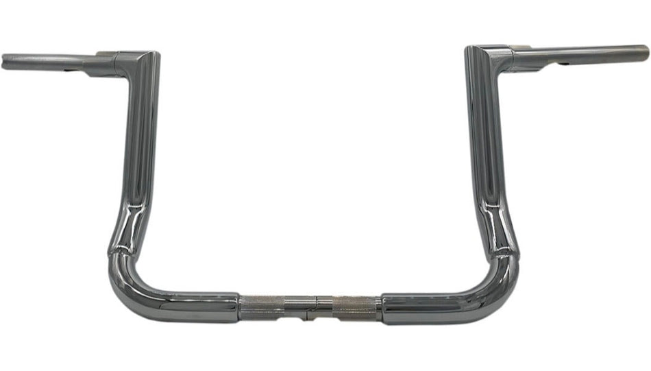 FBI Fat Baggers Chrome 1-1/4" EZ Install Flat Top 12" Handlebar Harley FLH 14-20