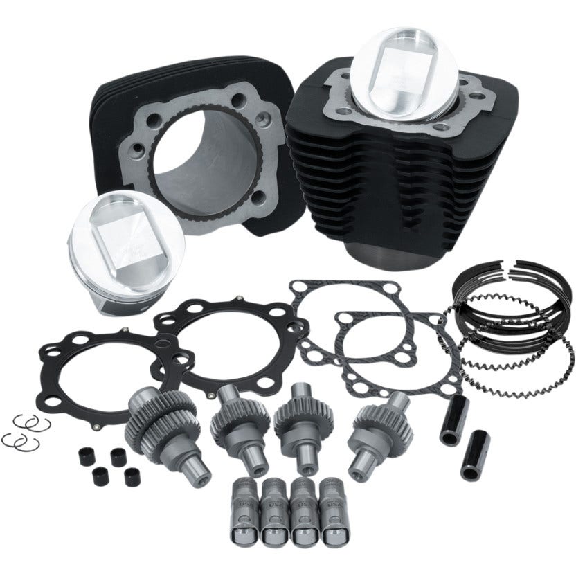 S&S Cycle Wrinkle Black 1200cc To 1250cc Hooligan Big Bore Kit XL 00-19