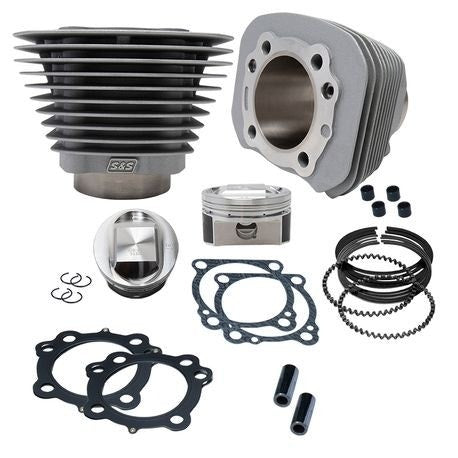 S&S 1250CC Silver Cylinder Coversion Kit 5.5CC Dome Top 11:2:1 Harley XL 86-20