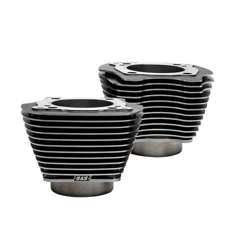 Buy S&S 910-0739 Black w/ Highlight Fins 4 1/4" Bore Cylinders M8 Harley Harley power gain engine mod davidson softail dyna touring sportster from Eastern Performance Cycles. Great prices and free shipping!