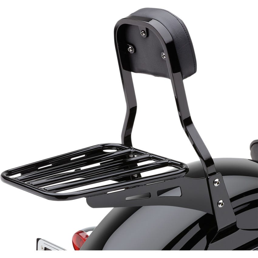 Cobra Black Tubular Easy Install Luggage Rack for Cobra Sissy Bar for Harley