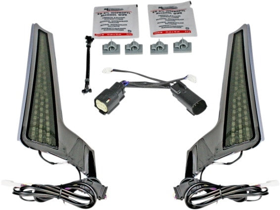 Custom Dynamics Chrome Smoke Lens LED Fender Fillerz Fascia Panel Harley 10-13