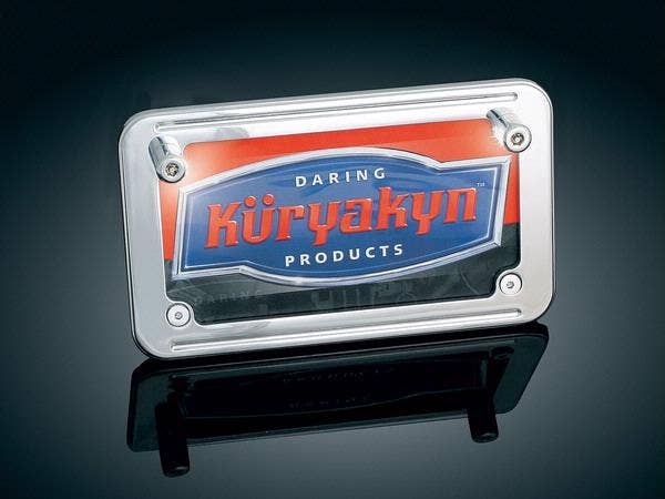 Kuryakyn 9398 LED License Plate Light w/ Red Accent Light Universal 12v