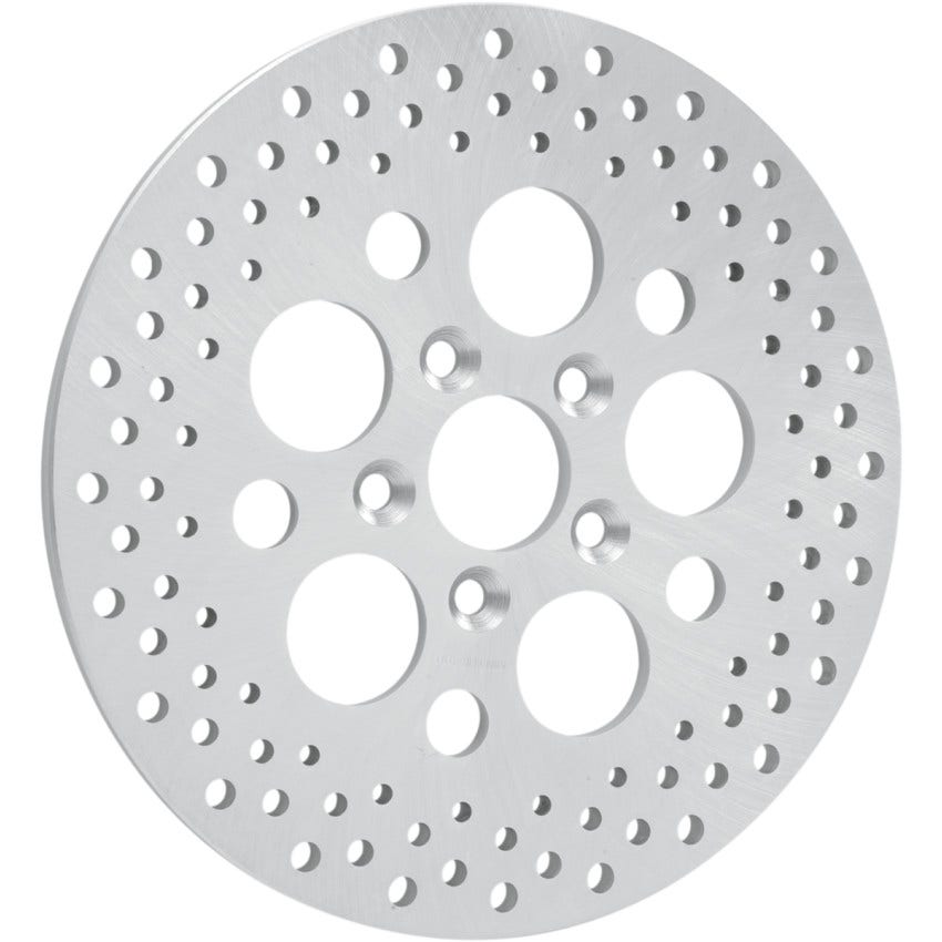 Drag Specialties Polished Stainless Steel 11.875" Drilled Brake Rotor Harley