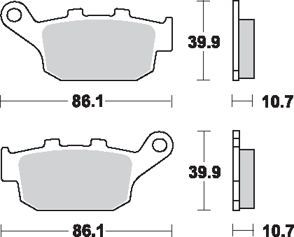 SBS Street Excel Sintered Brake Pads for Select 1998-2010 Buell Models