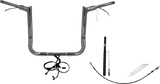 FBI Fat Baggers Wired 1-1/2" Pointed Top Handlebar Kits for FLH/X '21-'22 - Chrome / 14"