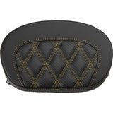 Saddlemen Mini Contour Sissy Bar Pad, Carbon Fiber Lattice Stitch, Harley-Davidson