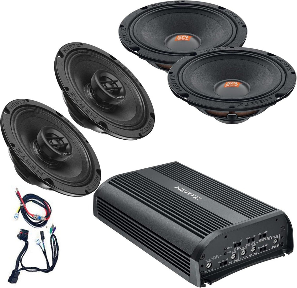 Hertz HSP2 Plug and Play Front Speaker Kit W/ NEO Woofers 4 Harley 14-23