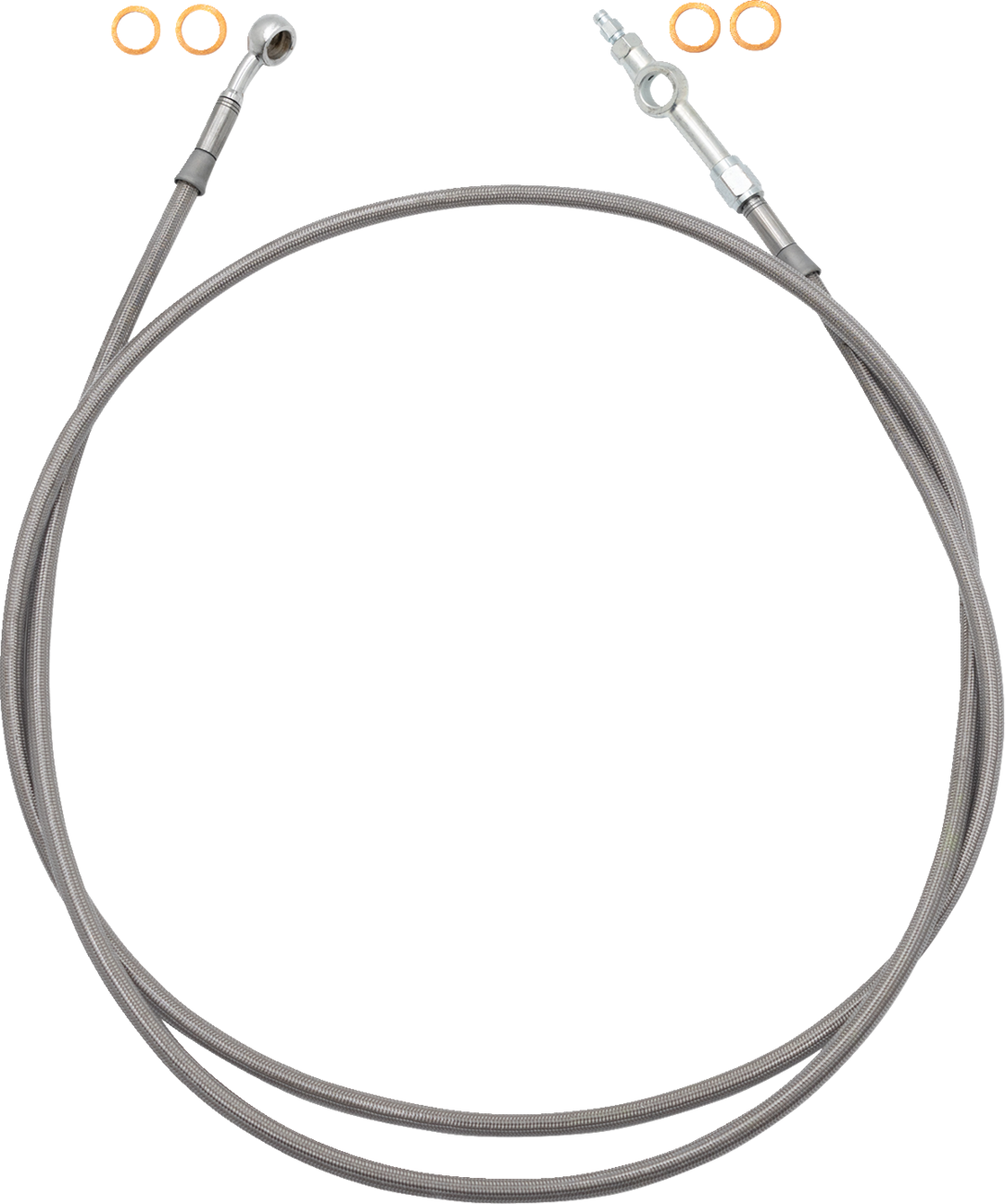 FBI Fat Baggers EZ Install Brake Line for 2008-2026 Harley-Davidson Touring - FLTR '08-'13 / FLHR '08-'13 / Stainless Steel Braid / 66"