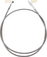 FBI Fat Baggers EZ Install Brake Line for 2008-2026 Harley-Davidson Touring - FLTR '08-'13 / FLHR '08-'13 / Stainless Steel Braid / 66"