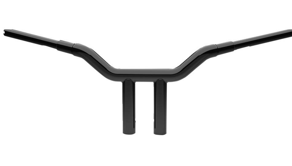 LA Choppers 1 1/2" Gloss Black Kage Fighter T-Bars 10" Rise for Harley
