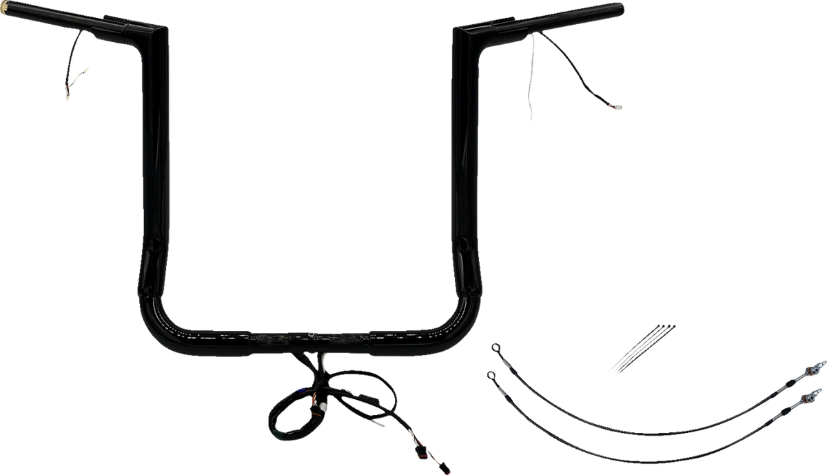 FBI Fat Baggers Wired 1-1/2" Flat Top Handlebar Kits for FLH/X '16-'20 - Black
