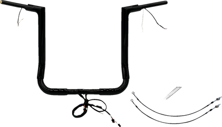 FBI Fat Baggers Wired 1-1/2" Flat Top Handlebar Kits for FLH/X '16-'20 - Black