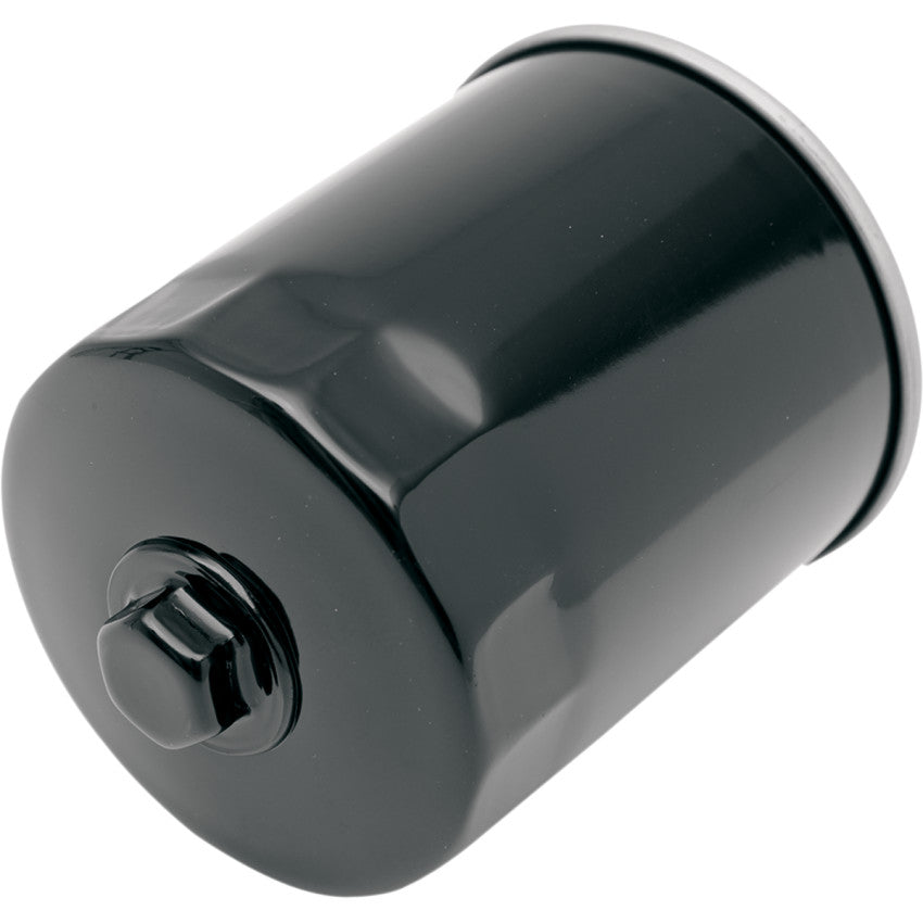 Drag Specialties Black Spin-On Oil Filter w/ Nut for Harley Sportster