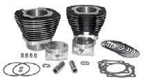 S&S Cycle 97" CI Big Bore Cylinder Kit Black 9.7:1 Compression 99-06 Harley