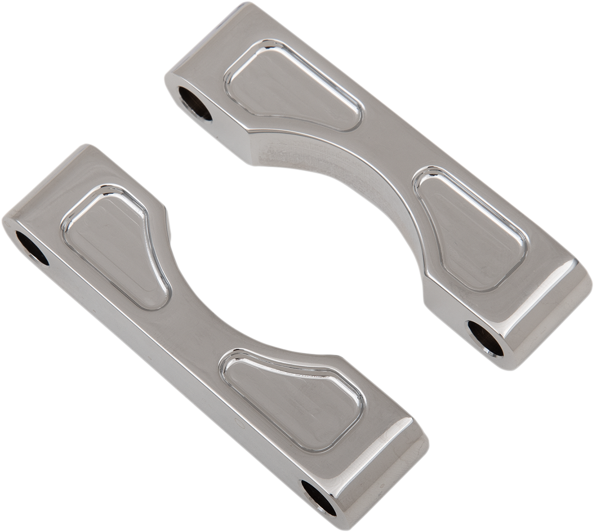 Klock Werks Tire Hugger Front Fender Mounting Block - 16"/17"/18"/19" / Chrome / Touring '83-'13