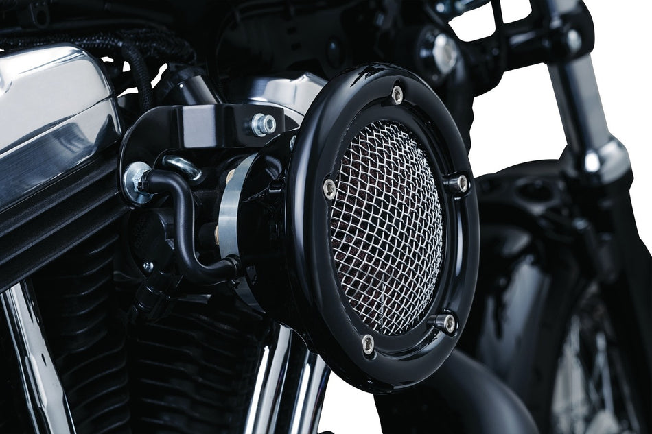 Kuryakyn 9878 Gloss Black Velociraptor Stage 1 Air Cleaner Harley Evo CV Big Twin 93-99