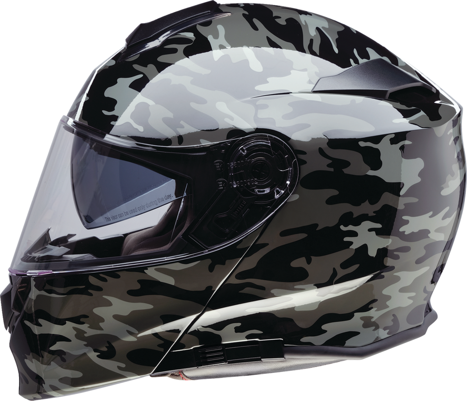 Z1R Solaris 2.0 Camo Modular Helmet - Black/Gray