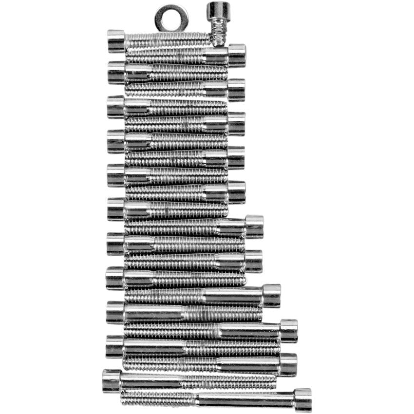 Drag Specialties Chrome Smooth Side Cover Bolt Kit 4 Harley 86-90 XL Models