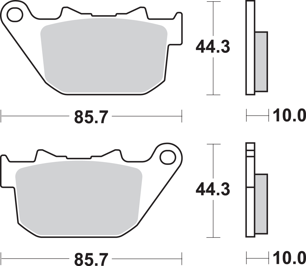 SBS Street Excel Sintered Brake Pads for 1984-2025 Harley-Davidson Touring / Softail / Dyna / FXR / Sportster / Pan America / V-Rod / FX Super Glide / LiveWire