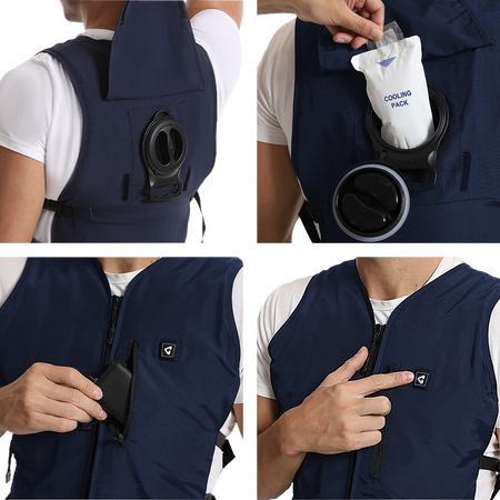 Gerbing Heated Clothing 5V Touch Button Circulatory Cooling Vest - Blue