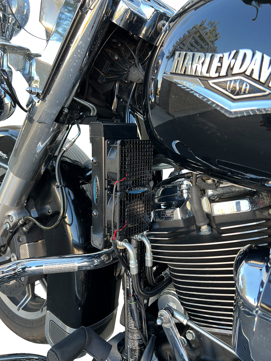 UltraCool SMT8-5N Naked Side Mount Oil Cooler Kit for 2017-2023 Harley-Davidson Touring & Trike - Naked Black