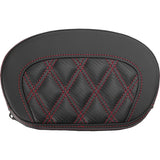 Saddlemen Mini Contour Sissy Bar Pad, Carbon Fiber Lattice Stitch, Harley-Davidson