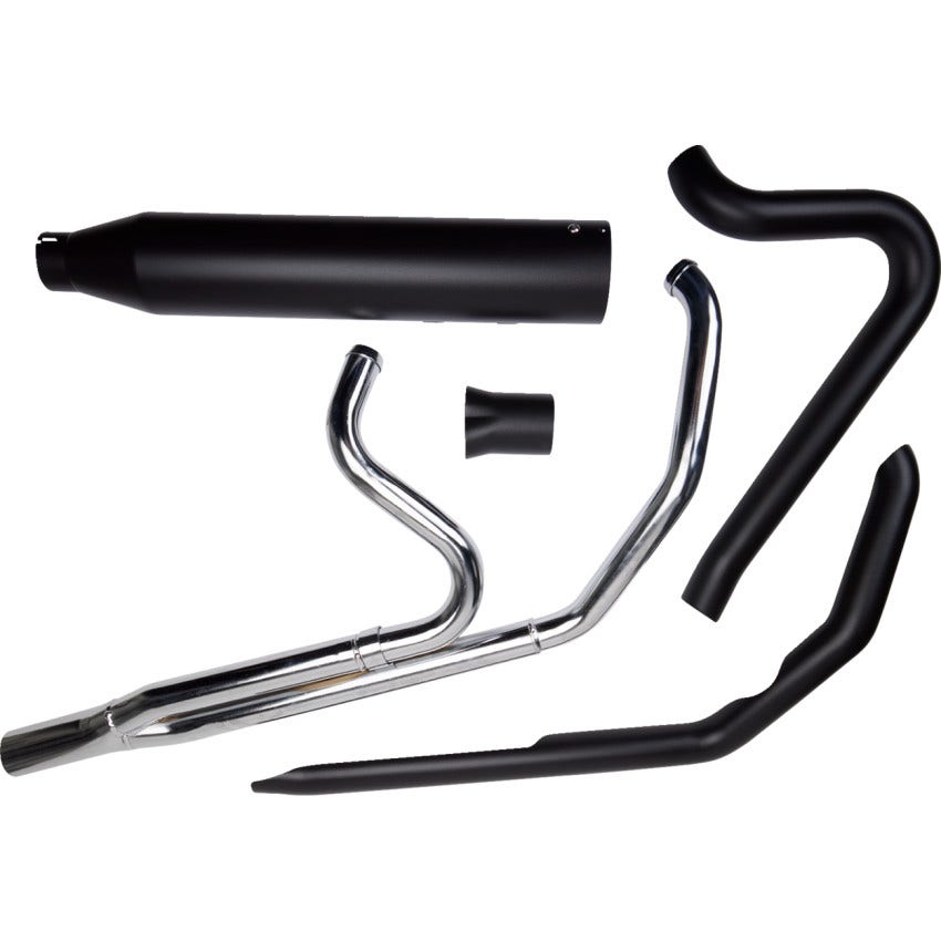 Khrome Werks 200775-SR 2-into-1 Outlaw-SR Exhaust System - Black - Without End Cap - M8 Touring
