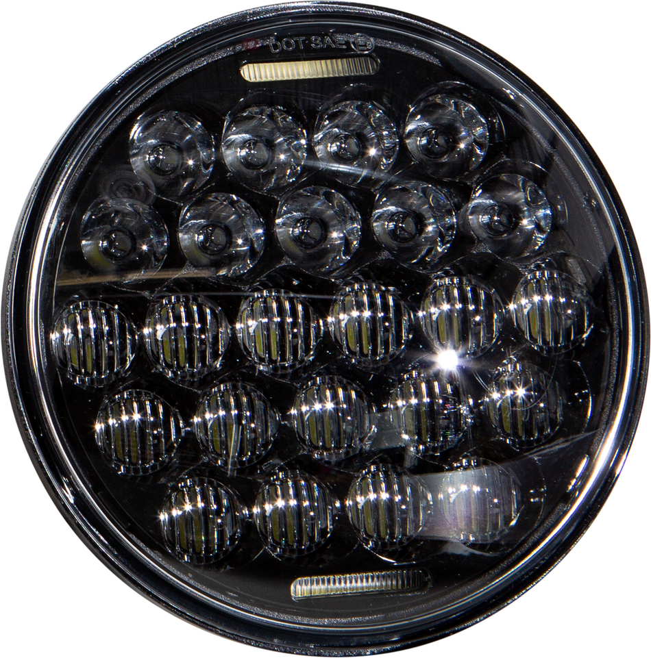 Harddrive LED Headlight 5.75" 75W Black 3500/2000 Lumens Harley Softail Dyna FXR
