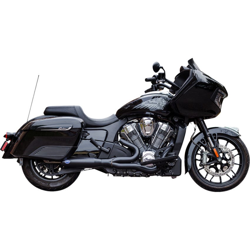 S&S Qualifier 2-Into-1 Black Race Only Exhaust System 4 Harley 19-23 Challenger