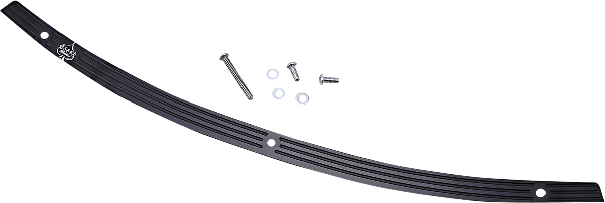 Klock Werks Flare Series Windshield Trim - '96-'25 FLH / Logo - Black w/ Contrast Logo