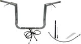 FBI Fat Baggers Wired 1-1/2" Flat Top Handlebar Kits for FLH/X '21-'22 - Chrome / 14"