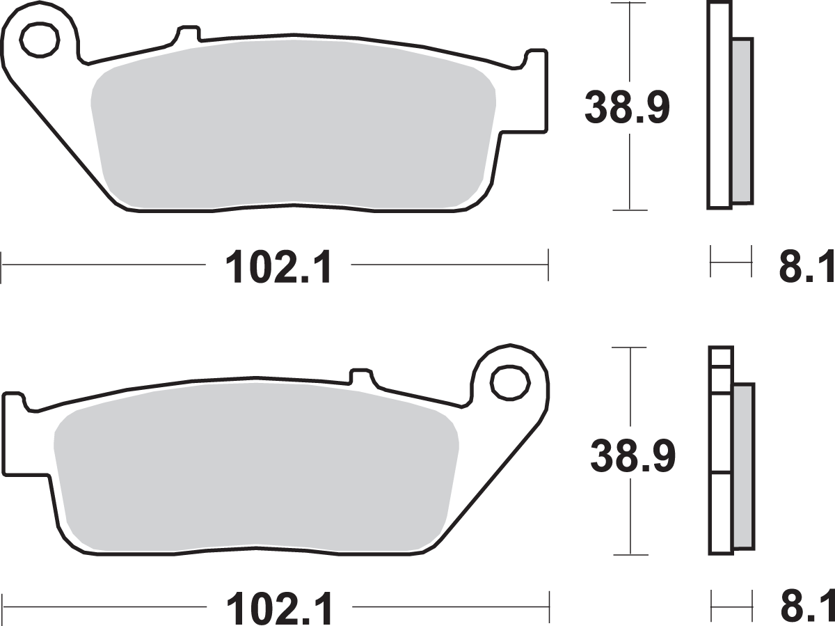 SBS Street Excel Sintered Brake Pads for Select 1998-2010 Buell Models