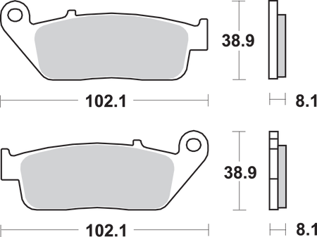 SBS Street Ceramic Organic Brake Pads for Select 1993-2024 Triumph Models