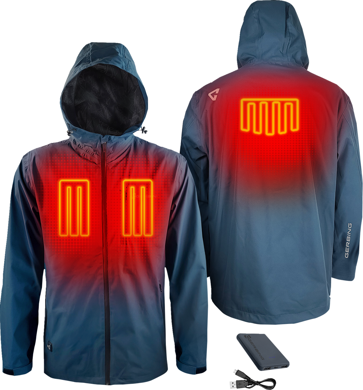 Gerbing Heated Clothing Mens 5V Heated Rain Coat