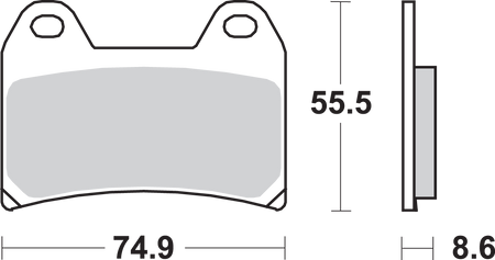SBS Street Ceramic Organic Brake Pads for Select 1998-2008 Bimota Models