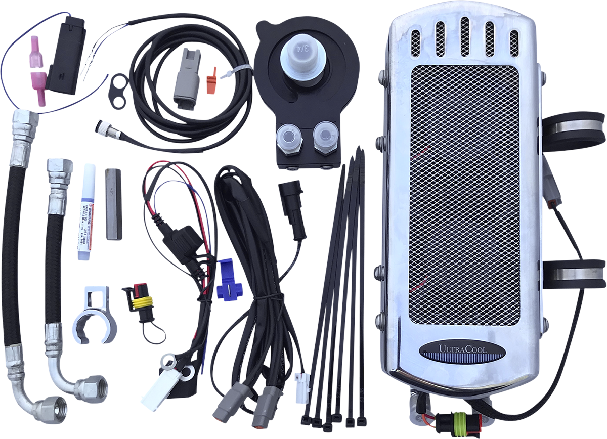 UltraCool SMS8-1 3.0 Side Mount Oil Cooler Kit with Fan for 2018-2025 Harley-Davidson Softail