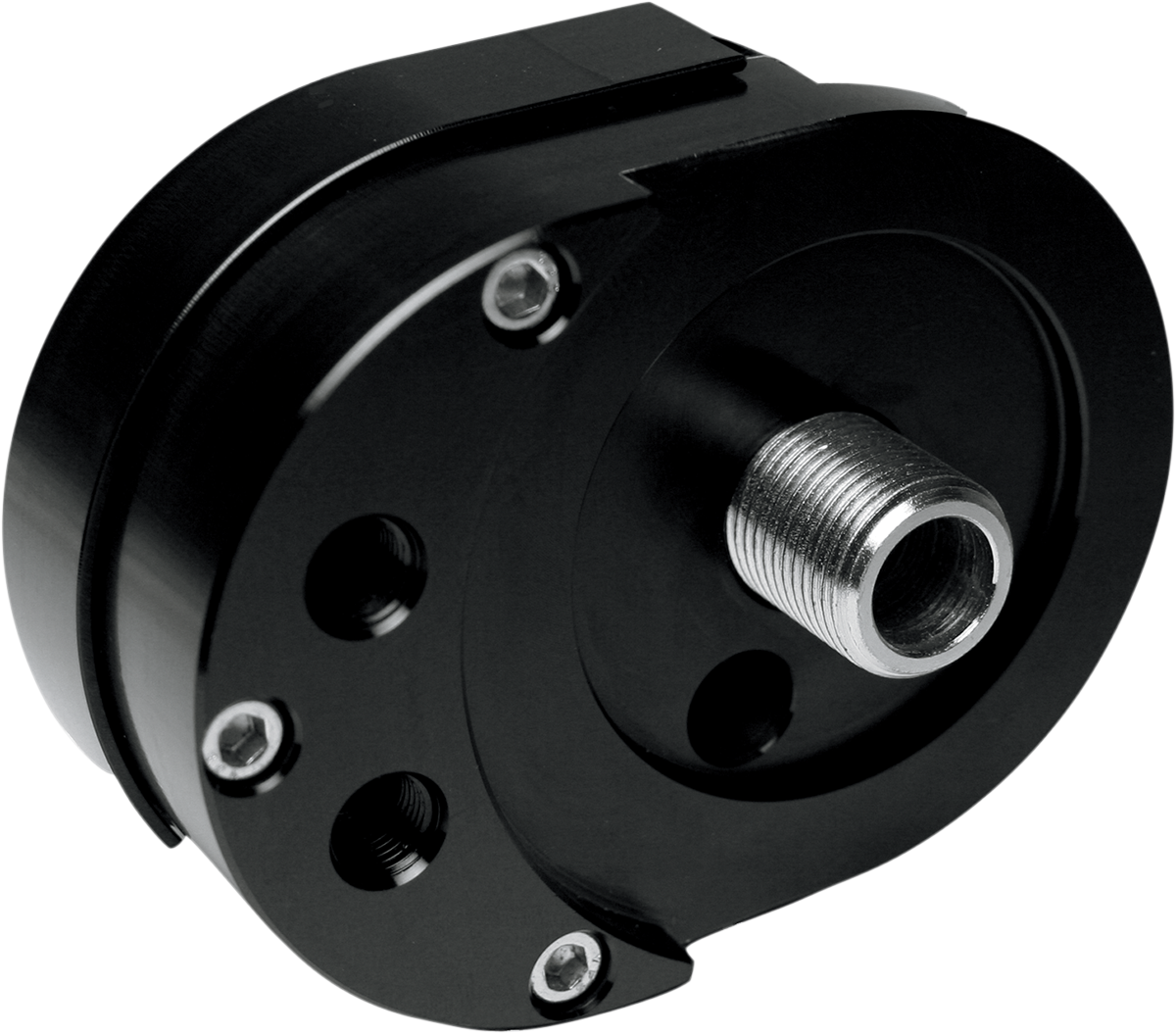 Feuling Offset Oil Filter Mount for 1995-2017 Harley-Davidson Touring / Softail / Dyna - Black