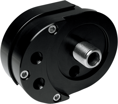 Feuling Offset Oil Filter Mount for 1995-2017 Harley-Davidson Touring / Softail / Dyna - Black