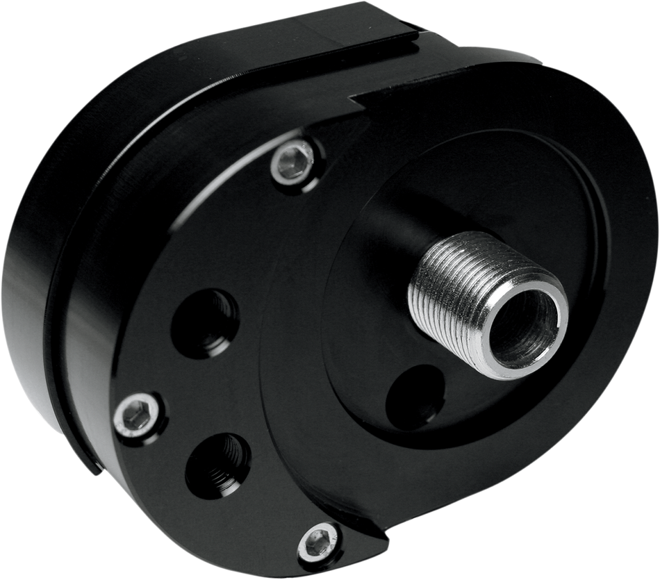 Feuling Offset Oil Filter Mount for 1995-2017 Harley-Davidson Touring / Softail / Dyna - Black