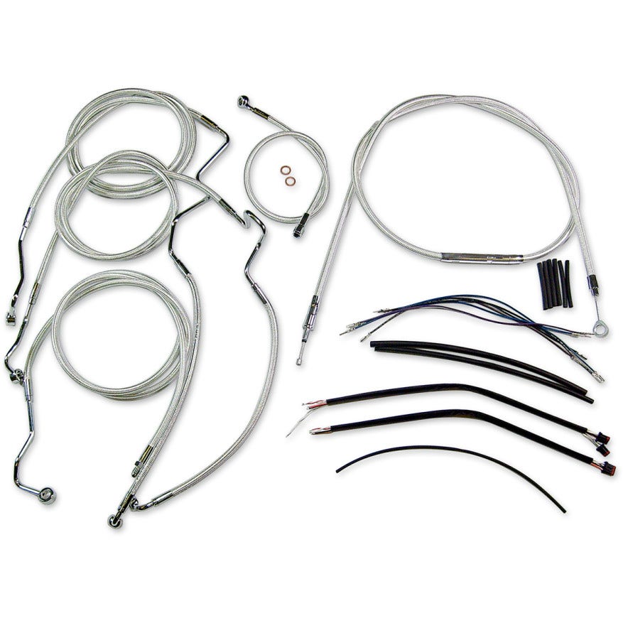 Magnum Sterling Chromite Complete 12"-14" Handlebar Installation Kit 14-15 FLHR