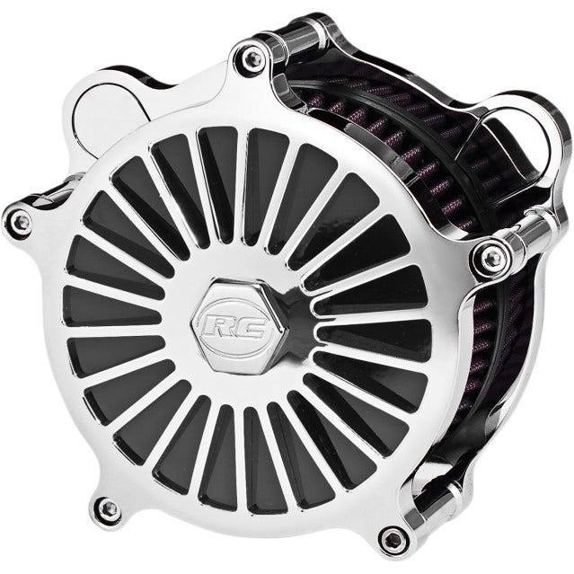 RC Components Illusion Chrome Stage 1 AirStrike Air Cleaner Harley 08-17 TBW