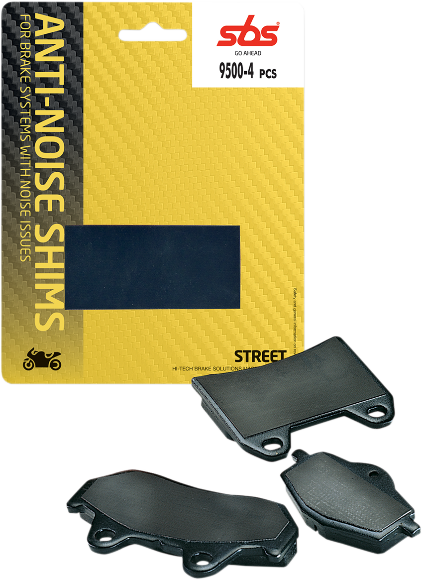 SBS 9500-4 Brake Pad Shims - Black