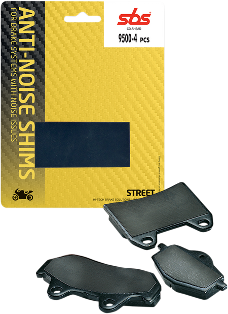 SBS 9500-4 Brake Pad Shims - Black