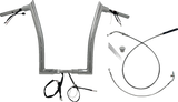 FBI Fat Baggers 1-1/2" EZ Pointed Top Pre-Wired Handlebars for FLTR '23-'26 - Chrome / 16"