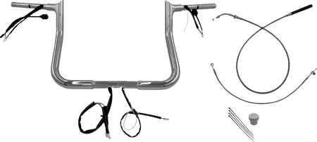 FBI 1-1/4" EZ Pointed Top Pre-Wired Bars for 24-25 FLHX, 25 FLHXU, 23-25 FLHXSE - Chrome / 11"