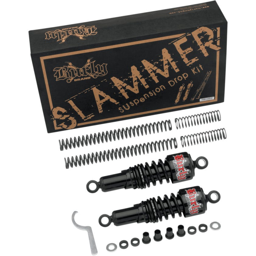 Burly Brand Black Front Rear Lowering Slammer Kit 04-15 Harley Sportster XL