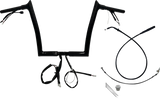FBI 1-1/4" EZ Pointed Top Pre-Wired Handlebars for 24-25 FLTRX, 23-25 FLTRXSE - Black / 12"
