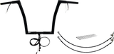 FBI Wired 1-1/4" Flat Top Handlebar Kits for 16-20 FLTRX/S, FLTRU/FLTRK - Black / 14"